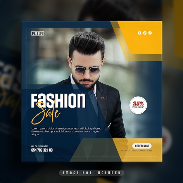 Fashion sale social media post or instagram big sale banner template