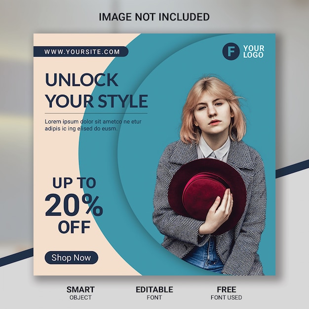 Fashion sale social media post template