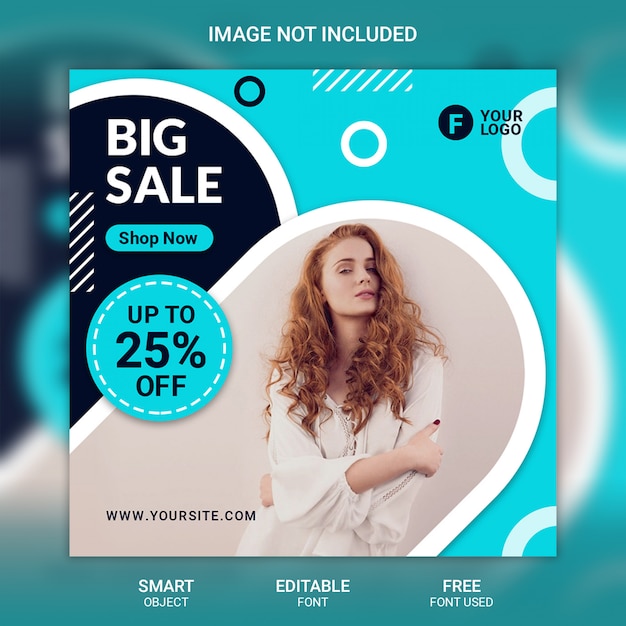 Fashion sale social media post template