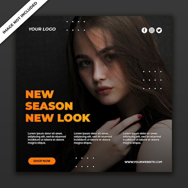 Fashion sale social media post template