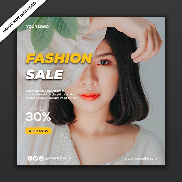 Fashion sale social media post template