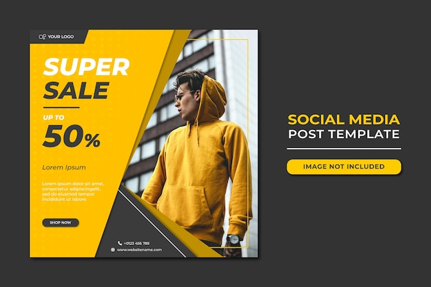 Fashion sale social media post template