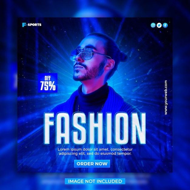 Fashion sale social media post template.