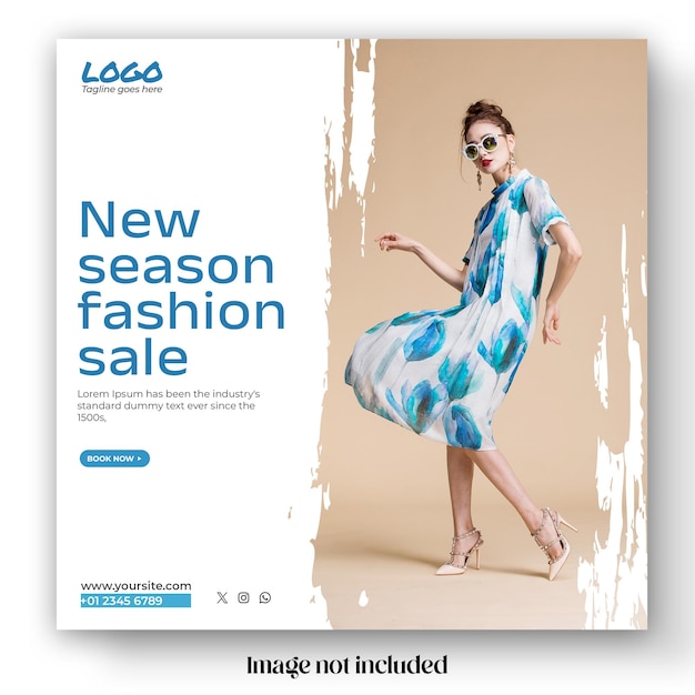 Fashion sale social media post templates