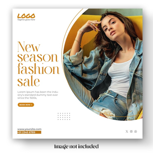 Fashion sale social media post templates