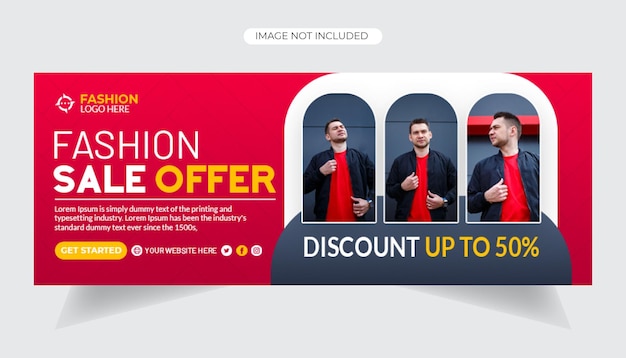 fashion sale social media post and web banner template