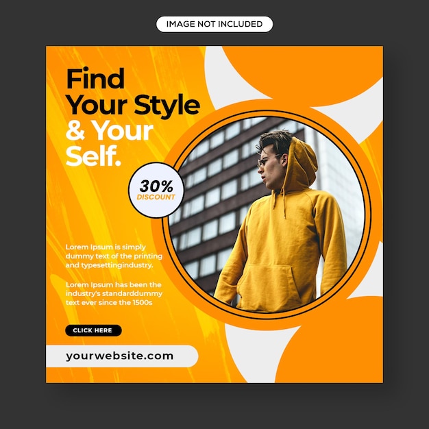 PSD fashion sale social media template