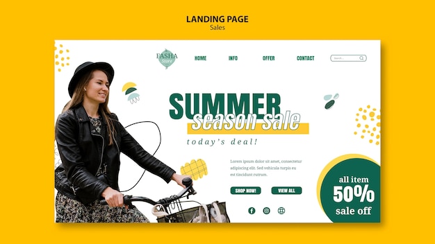 Fashion sales landing page template