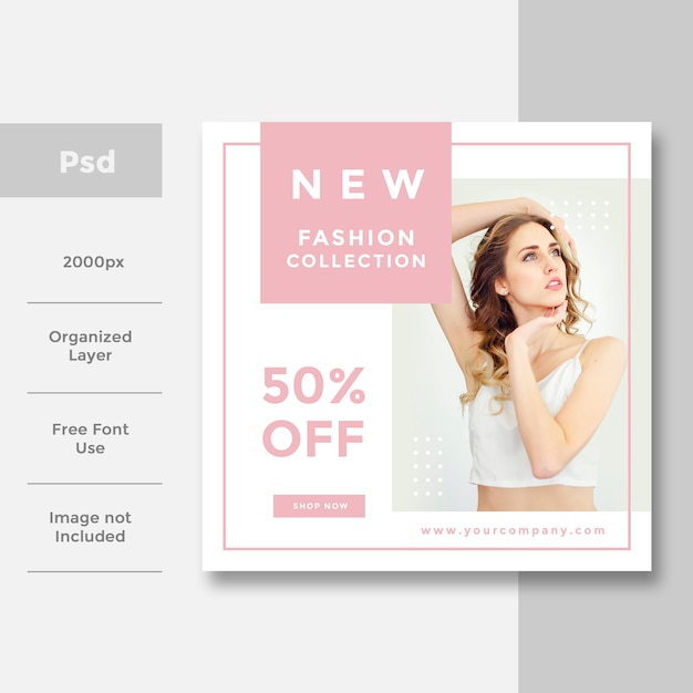 Fashion Social media banner ad design