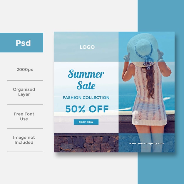 Fashion Social media banner ad layout design template