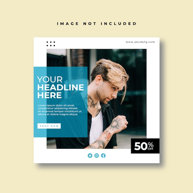 Fashion social media and instagram post template