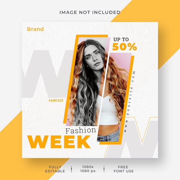 Fashion social media post banner template