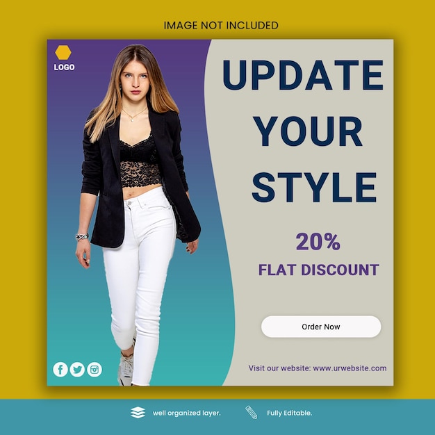 Fashion Social Media Post Design Template