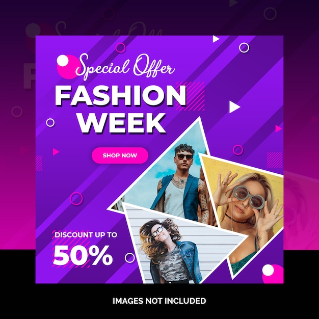 Fashion social media post design