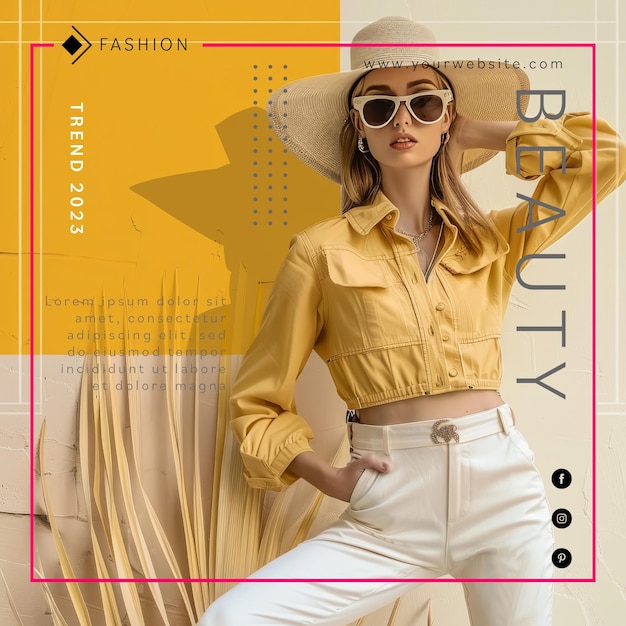 PSD fashion social media post template