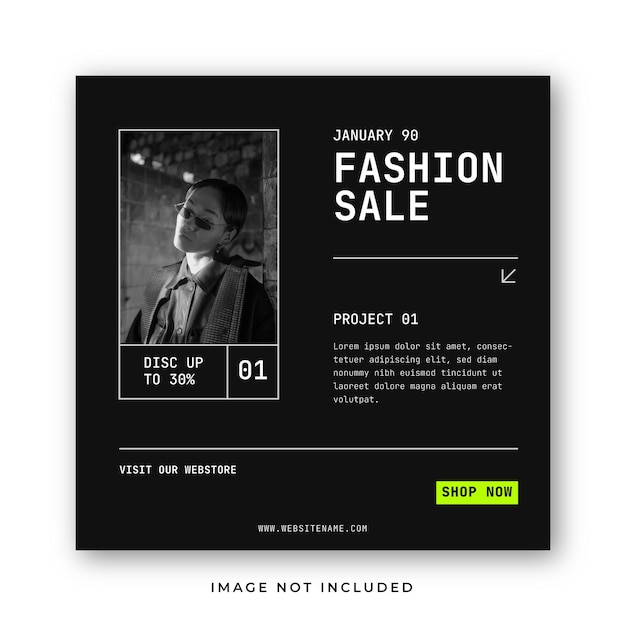 Fashion social media post template