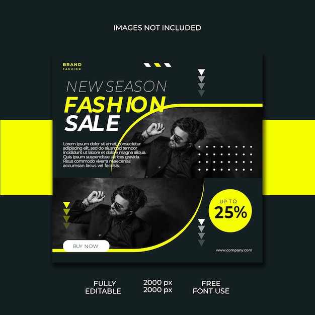 Fashion social media post template