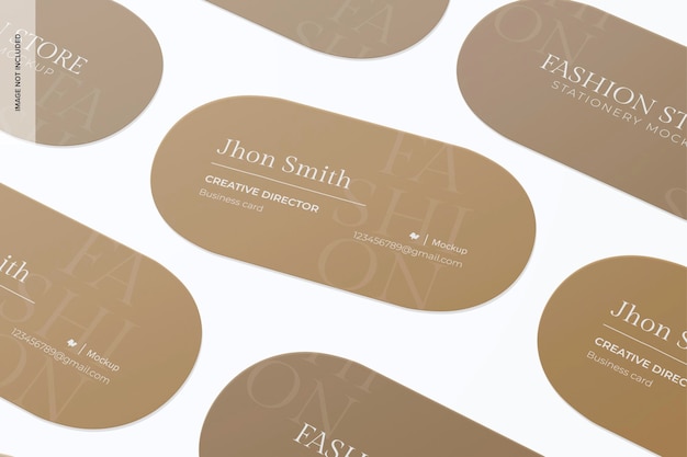 Fashion Store Business Card Mockup Mosaic