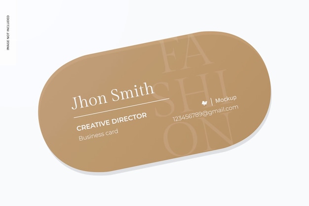 Fashion Store Business Card Mockup Top View