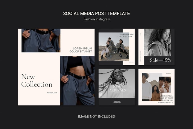 Fashion store concept instagram posts template