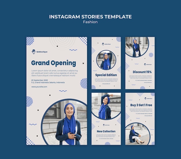 PSD fashion store instagram stories template