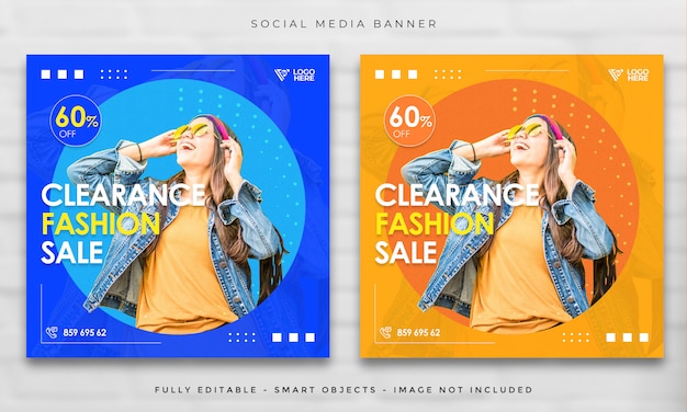 Fashion summer sale banner for web and social media