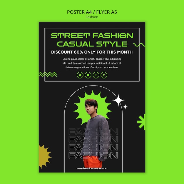 PSD fashion template design