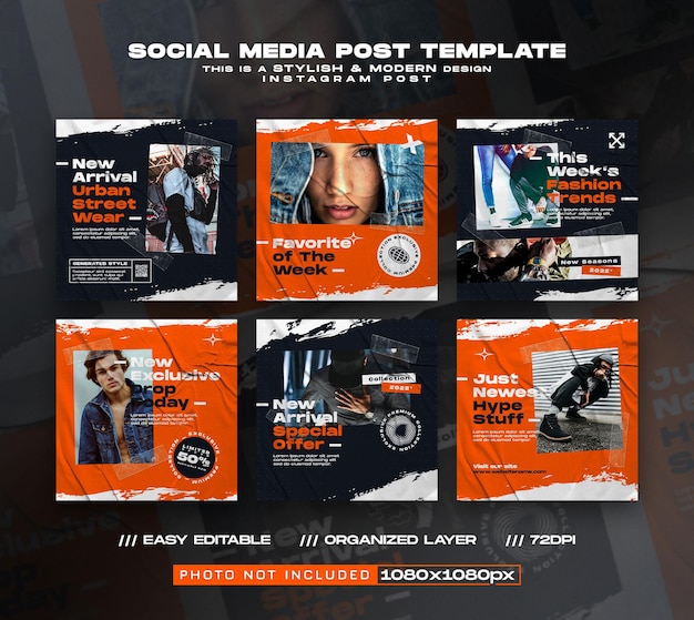 Fashion trends social media post templates