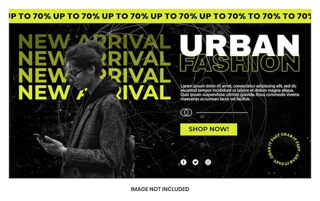 fashion urban banner template