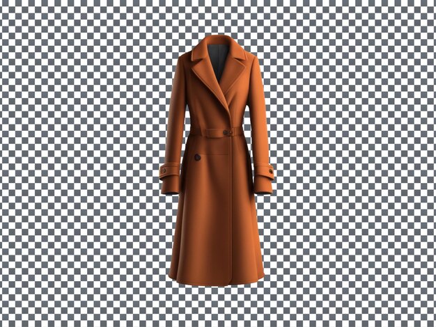 PSD fashion wool coat isolated on transparent background