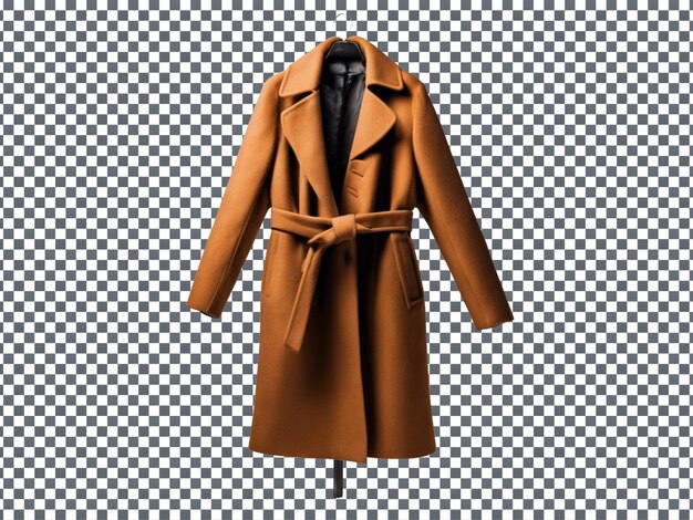 PSD fashion wool coat isolated on transparent background