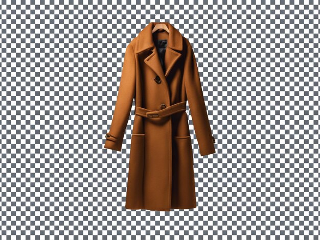 PSD fashion wool coat isolated on transparent background