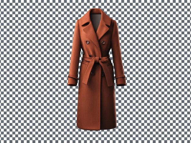 PSD fashion wool coat isolated on transparent background