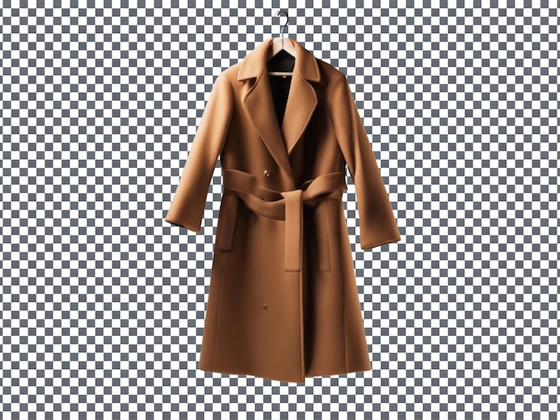 Fashion wool coat isolated on transparent background