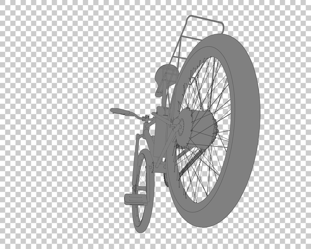 Fast bike isolated on transparent background 3d rendering illustration