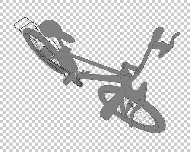 Fast bike isolated on transparent background 3d rendering illustration