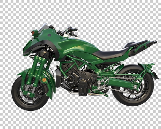 Fast bike on transparent background. 3d rendering - illustration