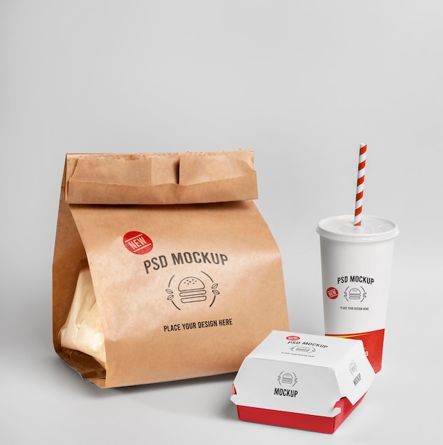 Fast food branding mockup design