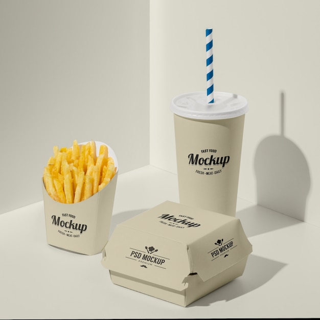 Fast food branding mockup