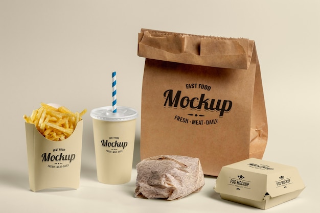 Fast food branding mockup