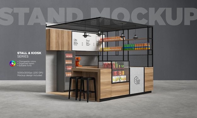 fast food kiosk mockup