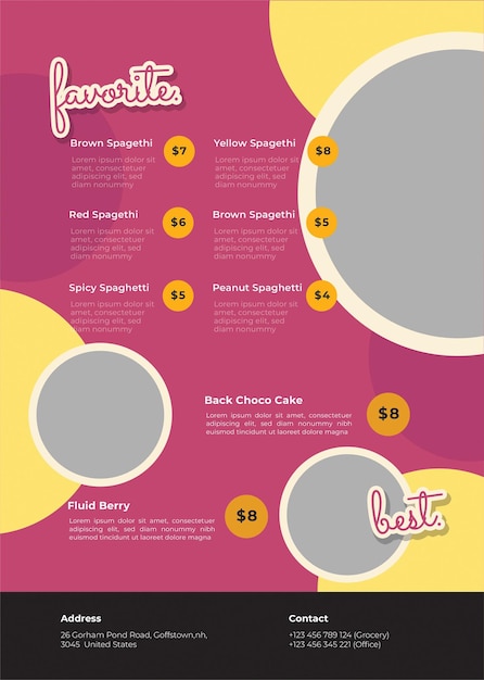 Fast Food Menu