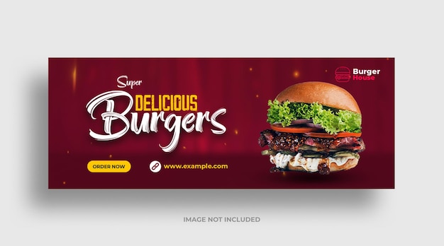 Fast food social media Facebook cover design