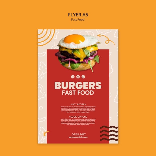 PSD fast food template design