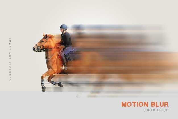 PSD fast motion blur photo effect