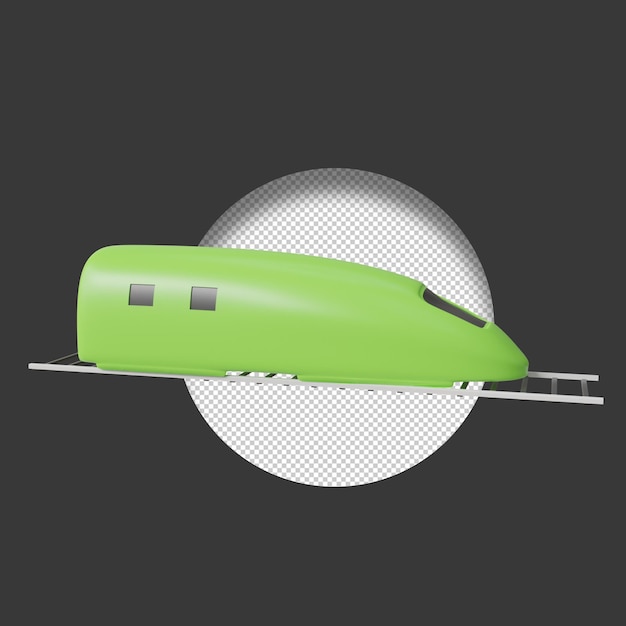 Fast train 3d render