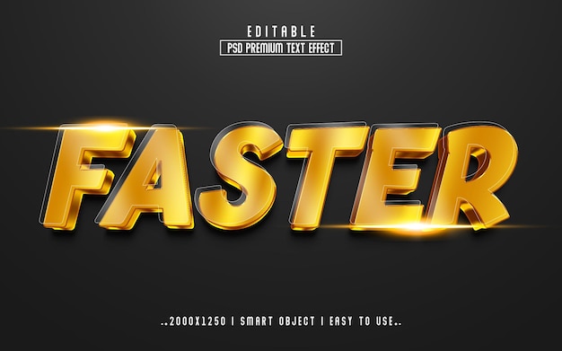 Faster 3d style Text Effect