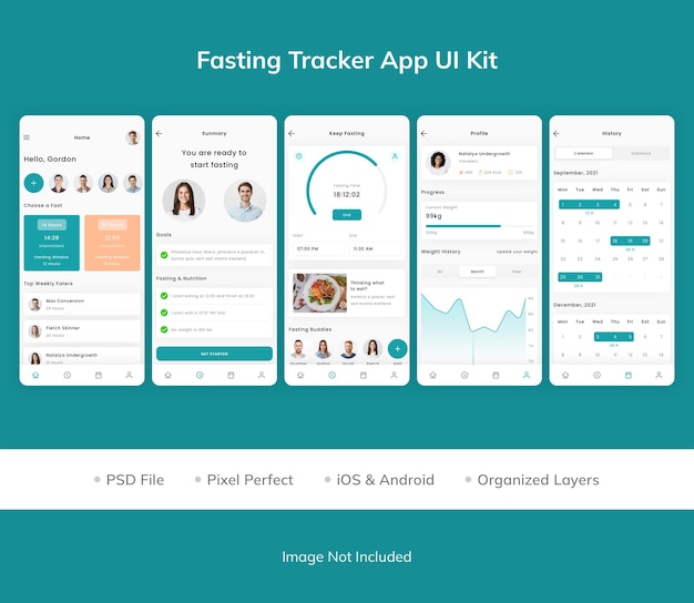 Fasting Tracker App UI Kit