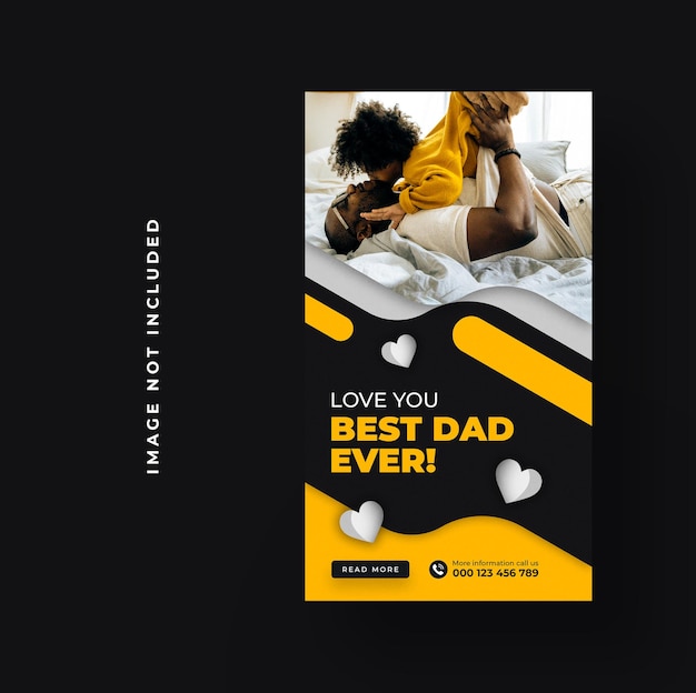 Father's day Facebook and Instagram story template