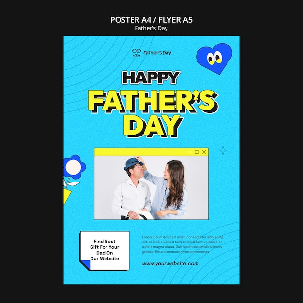 PSD father's day template design